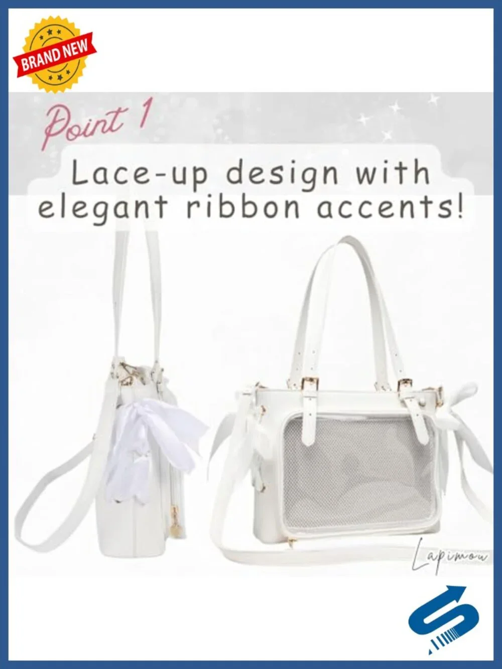 Cute Kawaii Ita Bag Crossbody Shoulder Bag PU Leather PVC Display